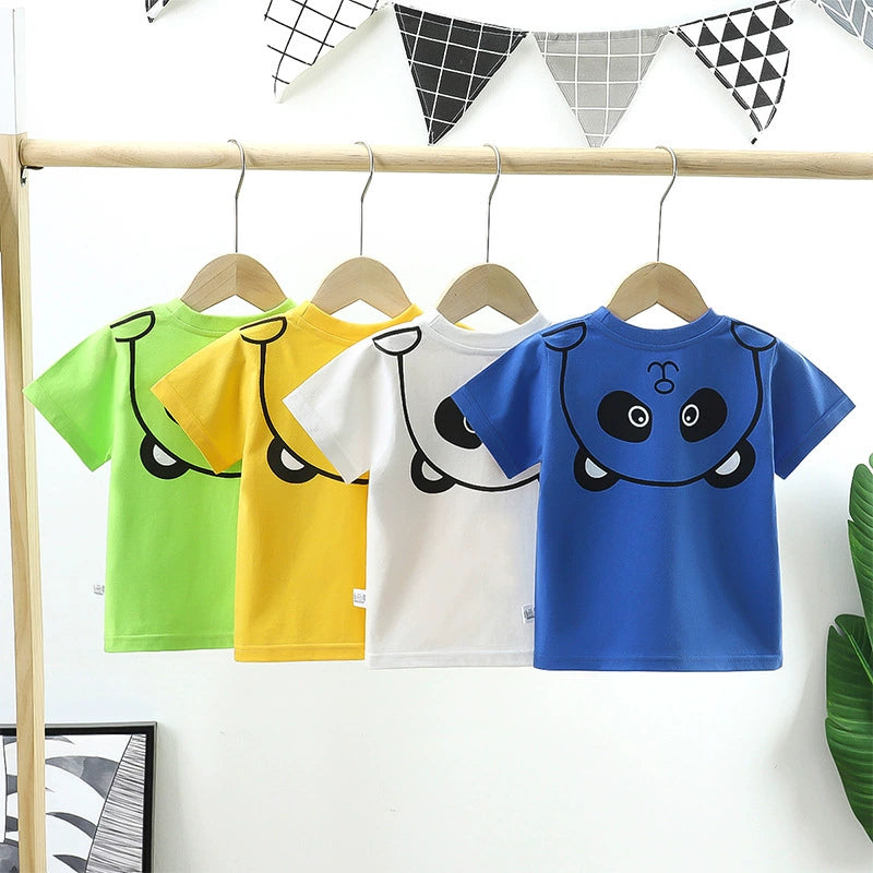 Children's Short-Sleeved Summer New Baby Cotton Boys and Girls Cotton T-shirt Clothes