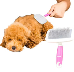 Pet Needle Comb Beauty Comb Dog Comb White Handle Brush