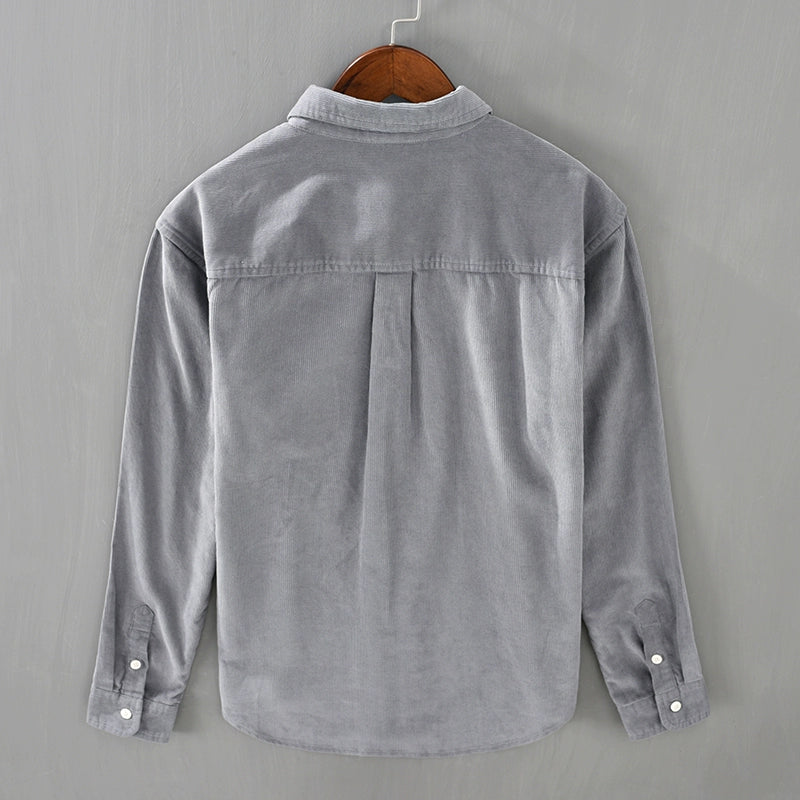 Long Sleeves Corduroy Work Spring and Autumn Casual Shirt