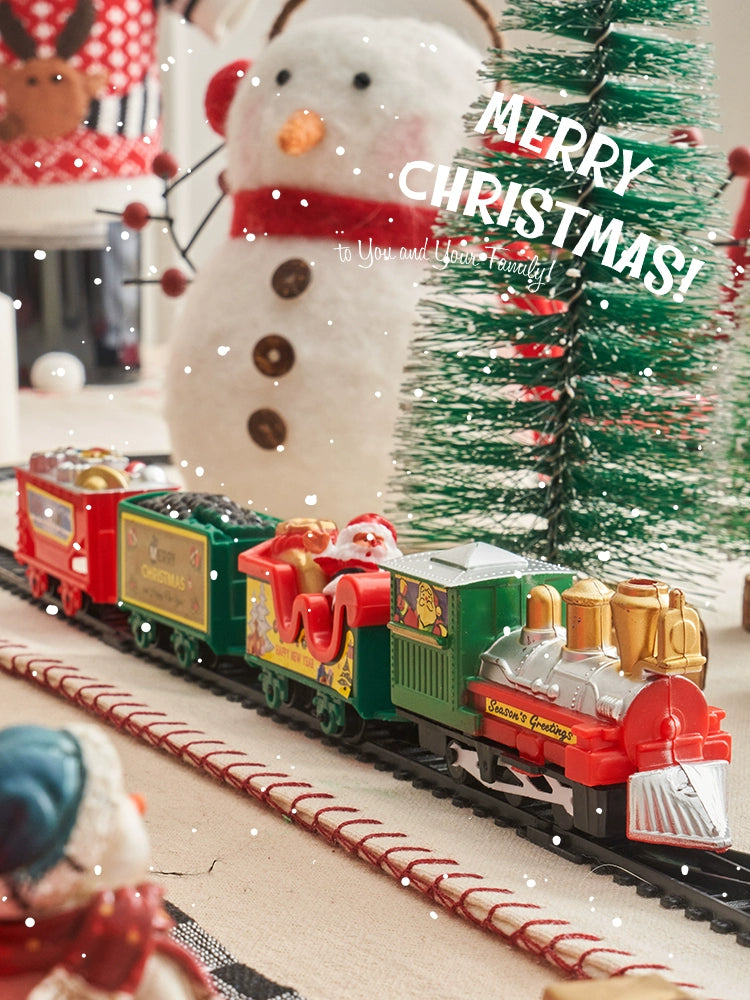 Christmas Gift Train Small Gift Decoration DIY Suit Creative Kids Kindergarten Toy Christmas Eve