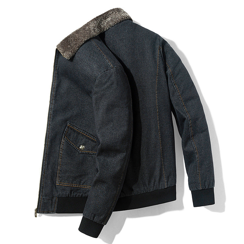 Denim Jacket Men's Loose Cargo