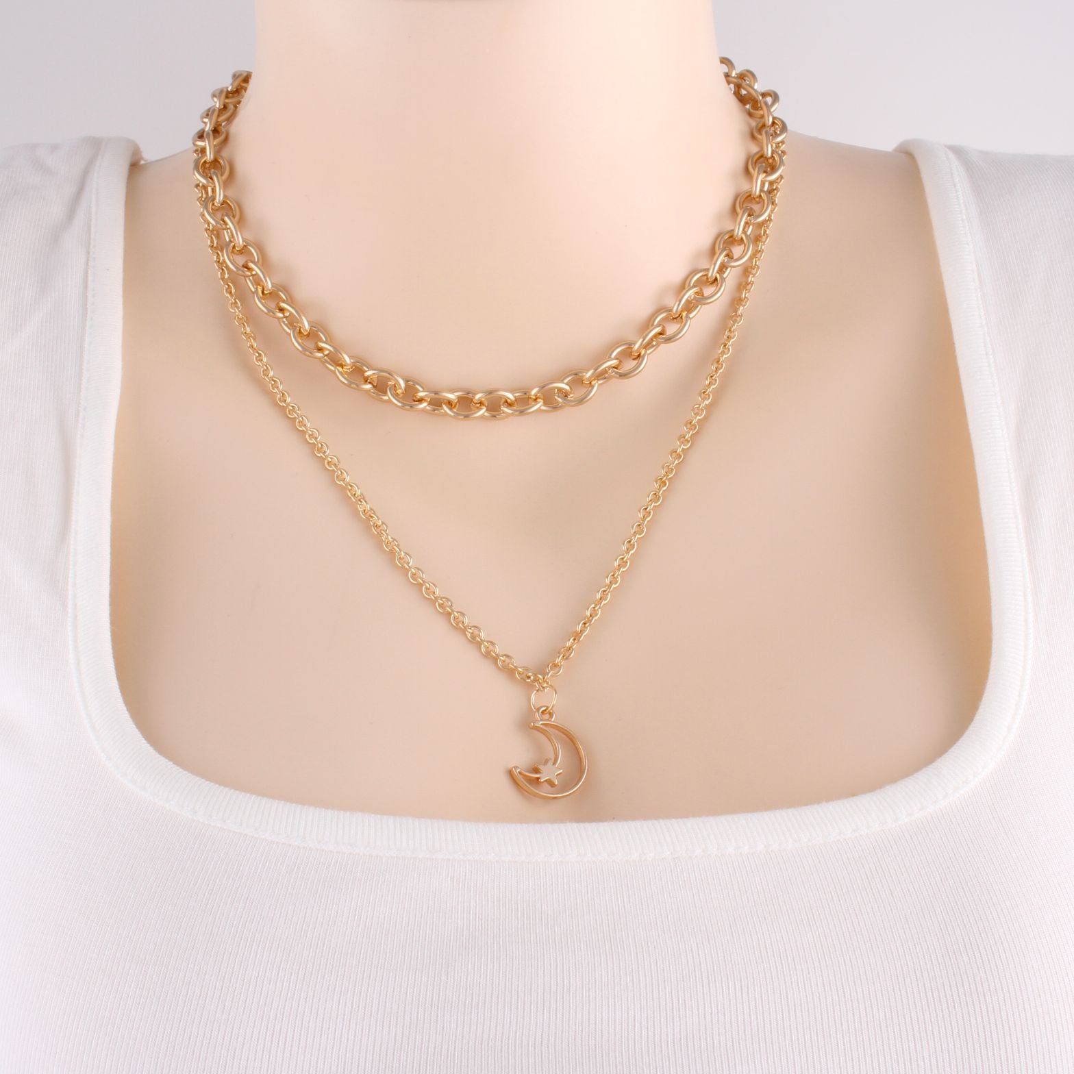 Double-layer Twin Necklace