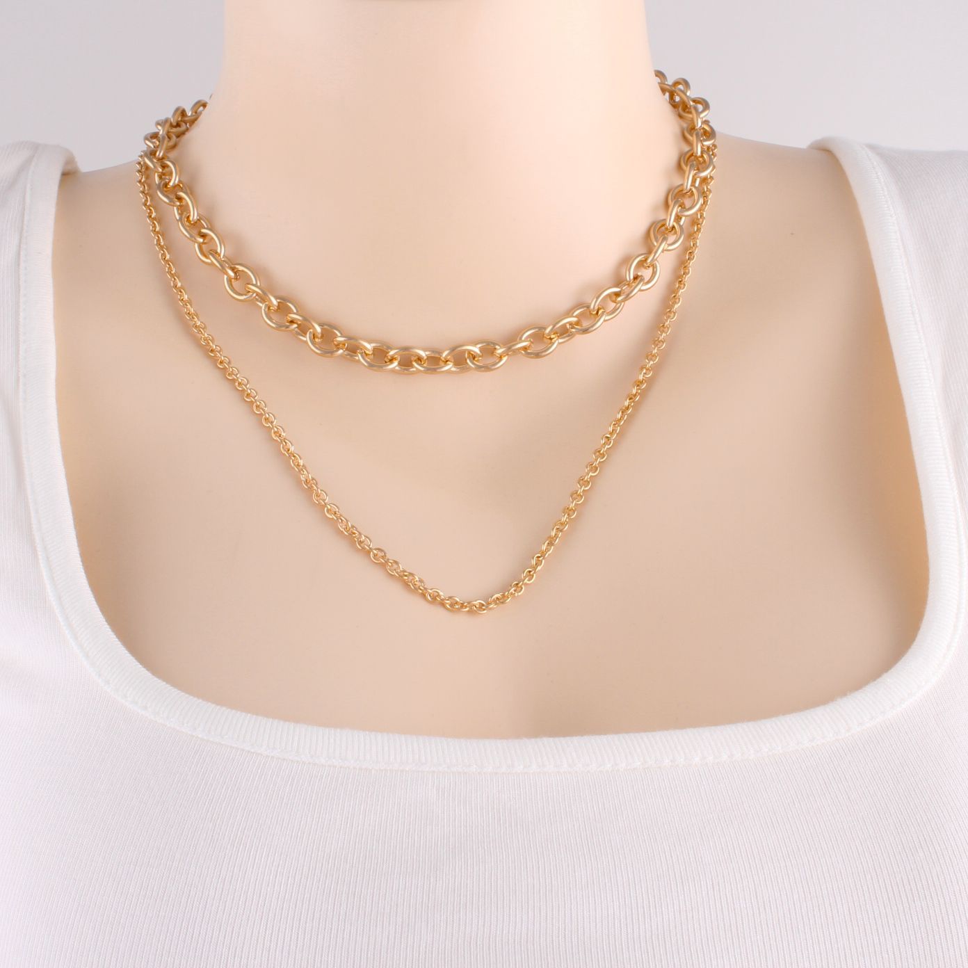 Double-layer Twin Necklace