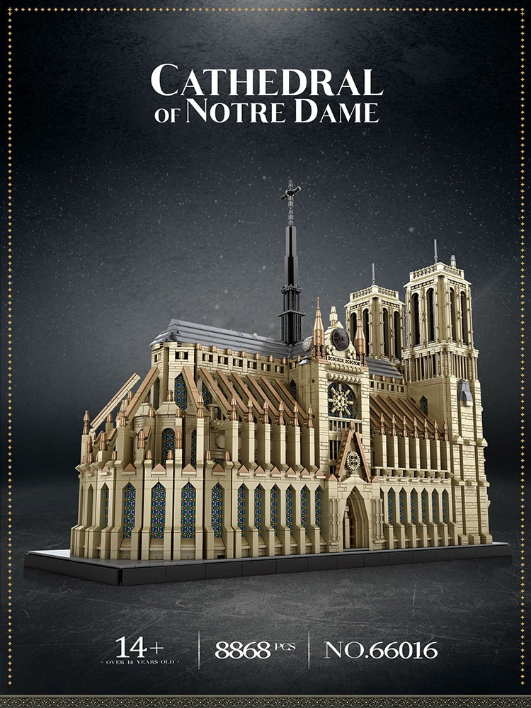 Zhen Brick Reobrix Building Blocks Notre Dame De Paris Building Assemble Street View