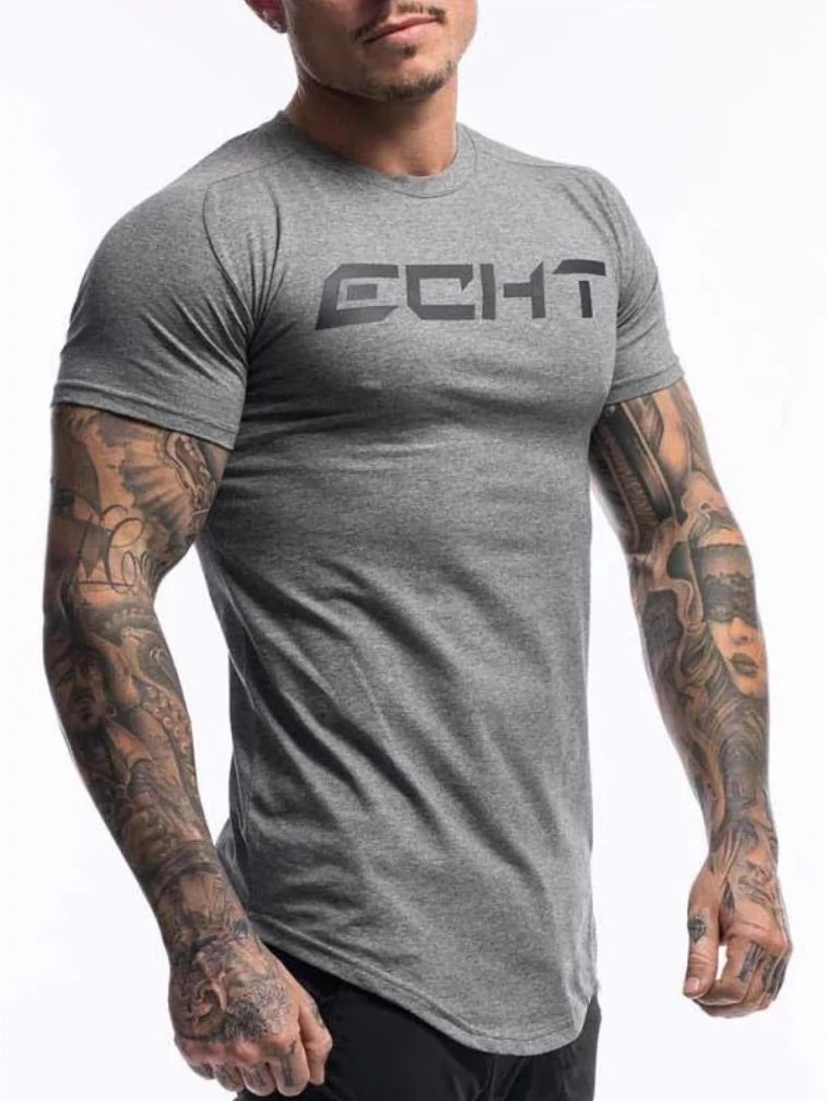 Workout Brothers Men's Curved Hem Short Sleeve T-shirt