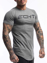 Workout Brothers Men's Curved Hem Short Sleeve T-shirt