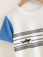 Boy's Short-Sleeved T-shirt Summer New Striped Children's Clothes Top