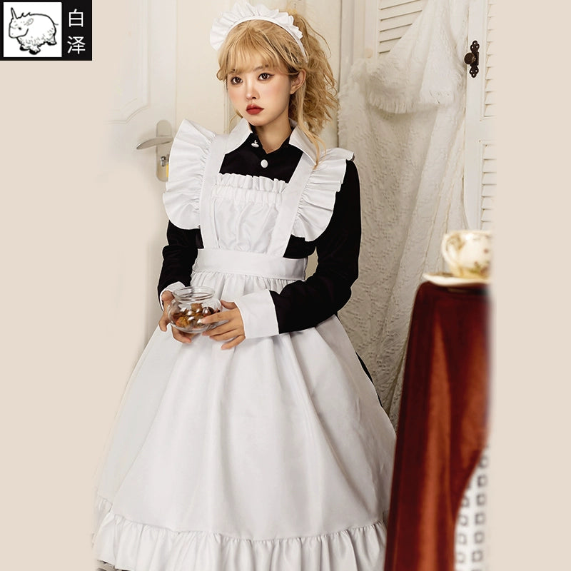 Baize Cartoon Original Authentic for Men Maid Costume Two-Dimensional Clothes Black and White