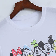 Age-Reducing Export Thin Print Short Sleeve Cool Cartoon T shirt