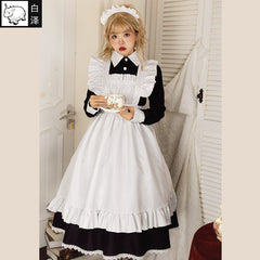 Baize Cartoon Original Authentic for Men Maid Costume Two-Dimensional Clothes Black and White