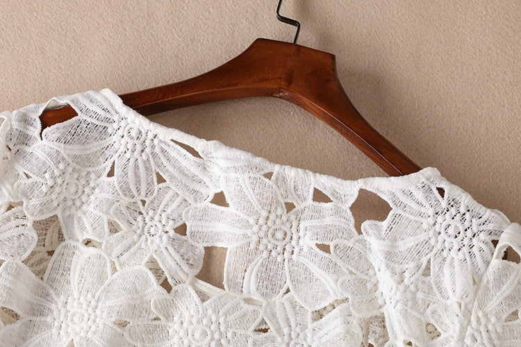 Clear Texture Short-Sleeved Shirt Lace Shirt