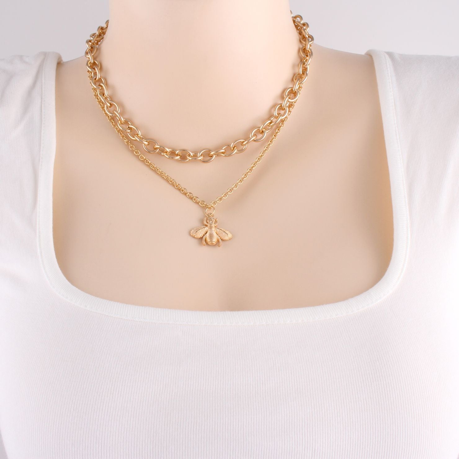 Double-layer Twin Necklace