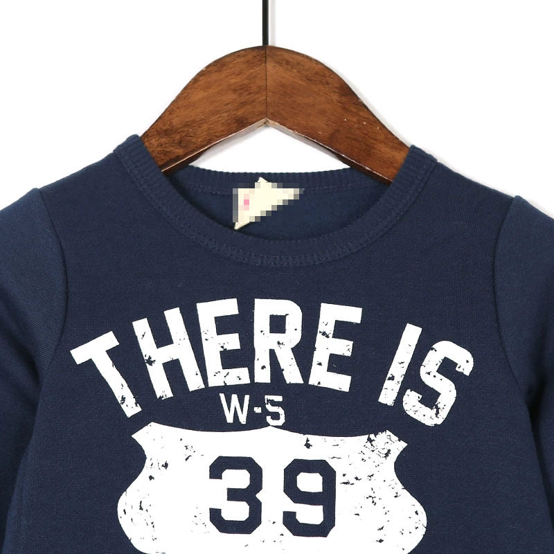 Children's Stylish Contrast Color Long Sleeves Pullover T-shirt