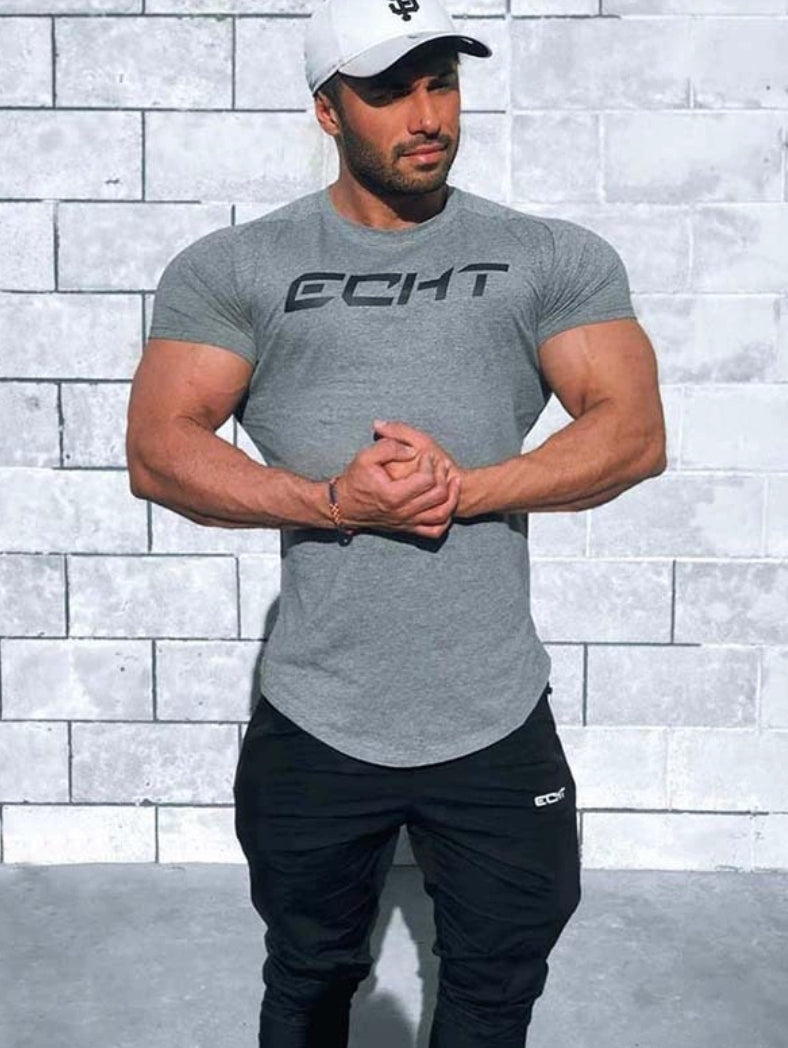 Workout Brothers Men's Curved Hem Short Sleeve T-shirt