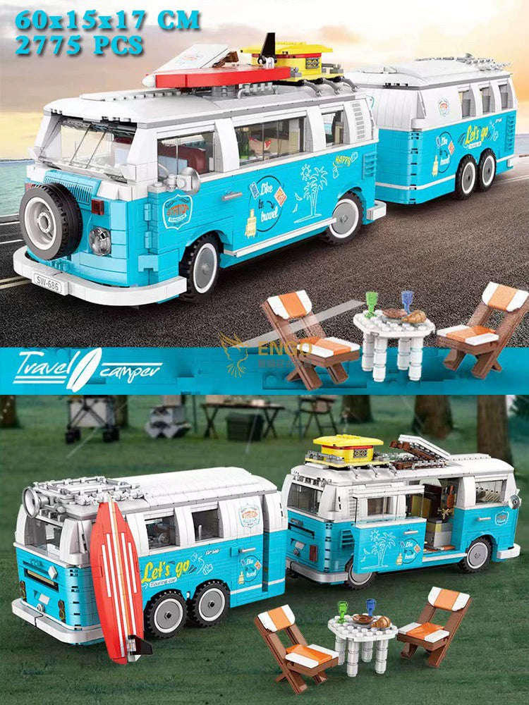 Puzzle Assembling Retro T1 Volkswagen T2 Camping Car