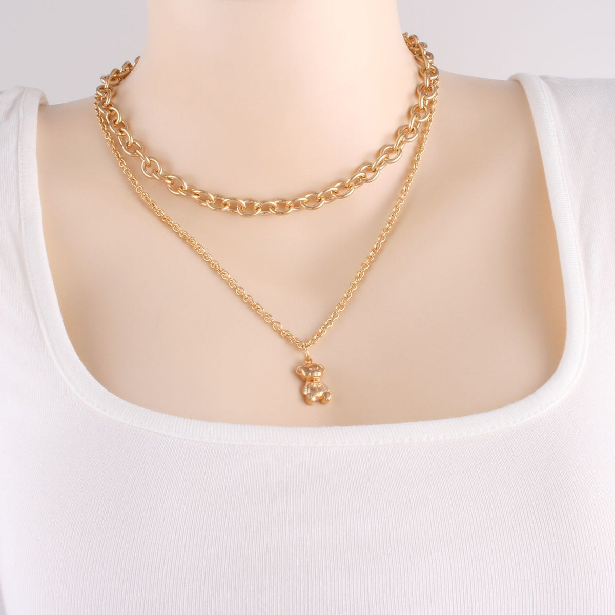 Double-layer Twin Necklace