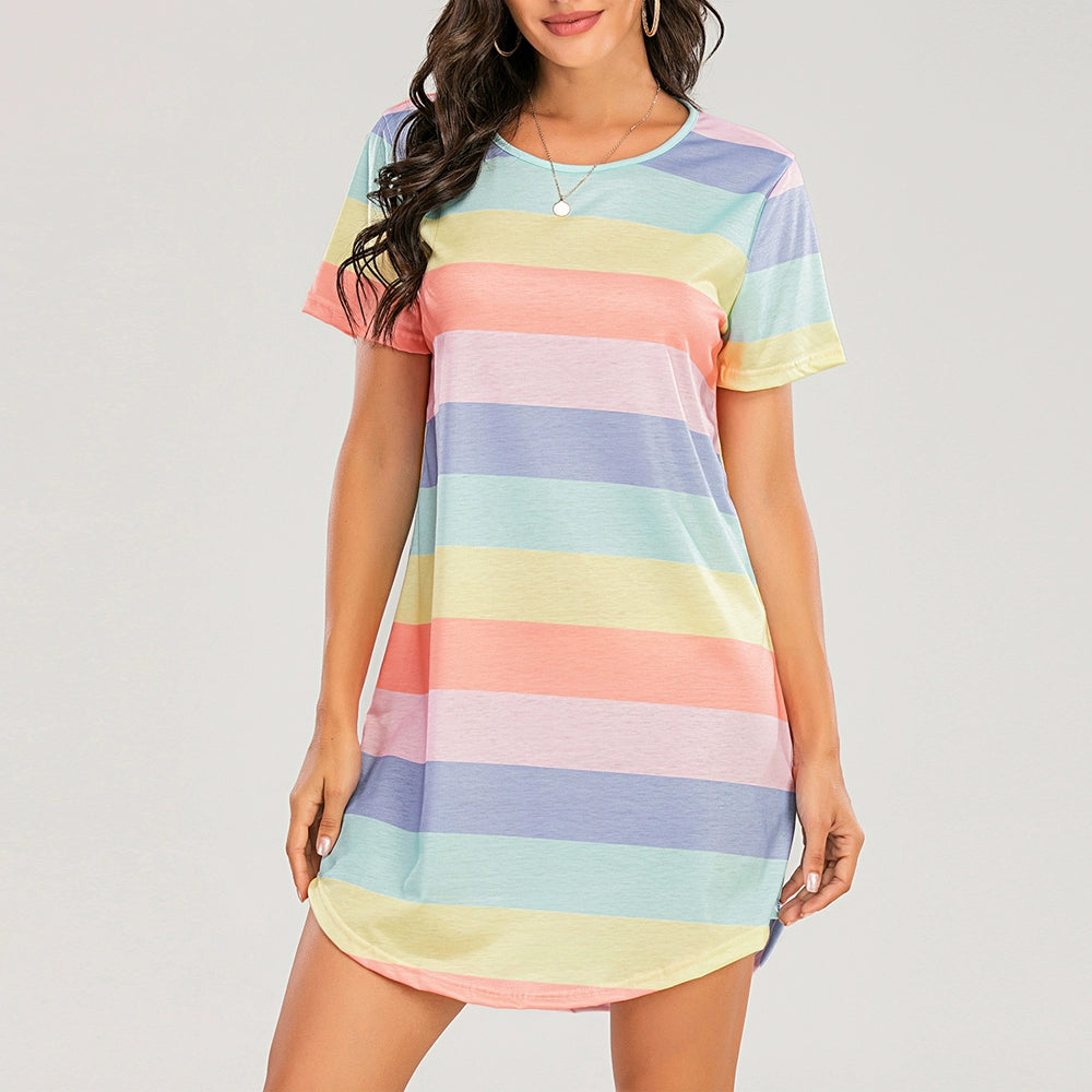 Loose Tops Large Size Leisure S-5XL Striped Shirt