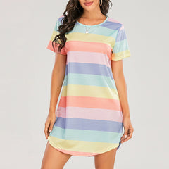 Loose Tops Large Size Leisure S-5XL Striped Shirt