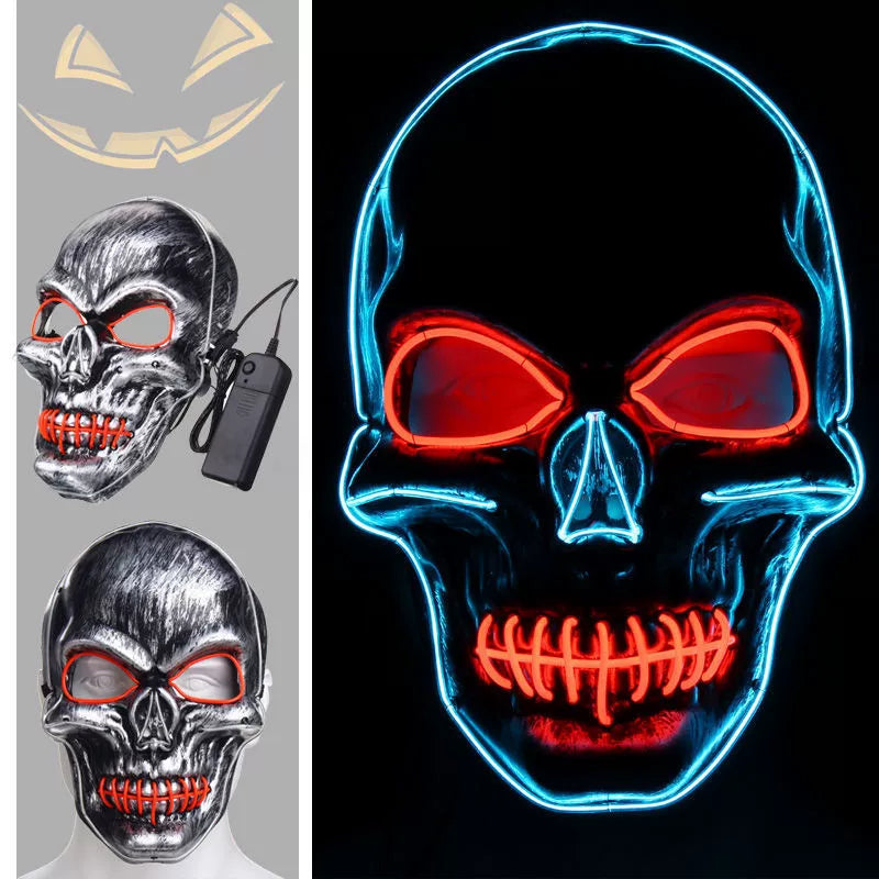 Halloween Clown Ghost Face Luminous Mask Adult Full Face Hip Hop Horror Vendetta Death Mask