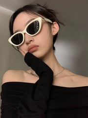 Cat Eye Women's Face Slimming Fancy Korean Sunglasses
