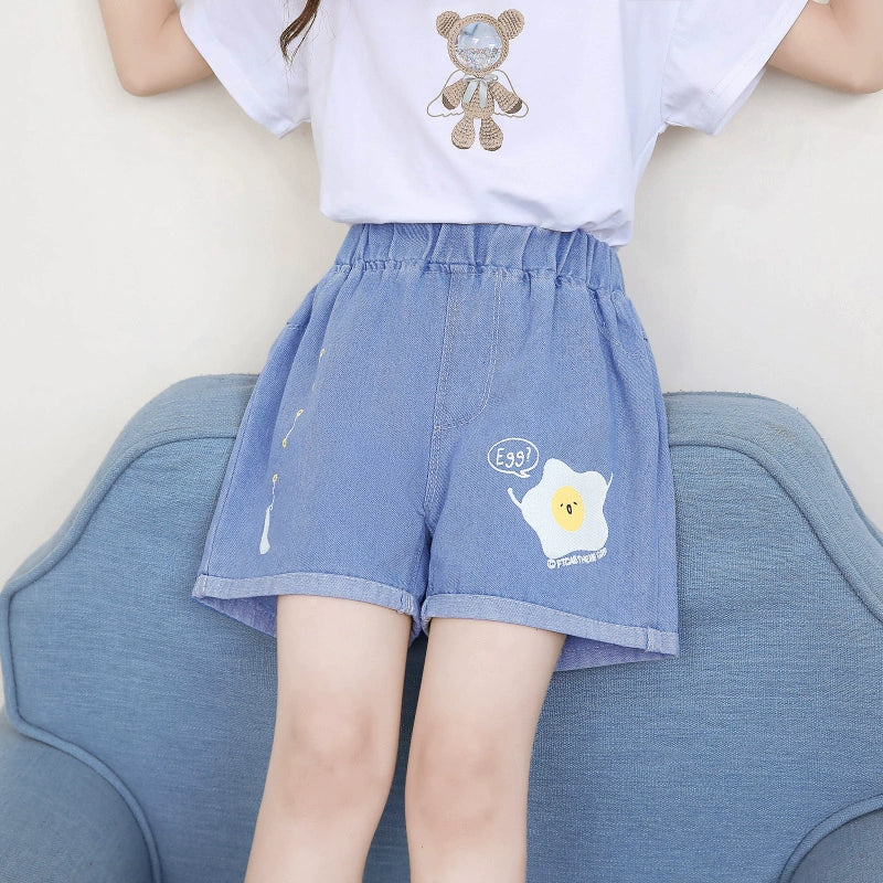 Denim Loose Children's Casual Shorts Thin Summer Wear