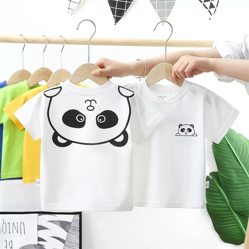 Children's Short-Sleeved Summer New Baby Cotton Boys and Girls Cotton T-shirt Clothes