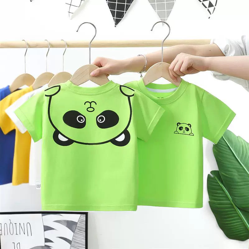 Children's Short-Sleeved Summer New Baby Cotton Boys and Girls Cotton T-shirt Clothes