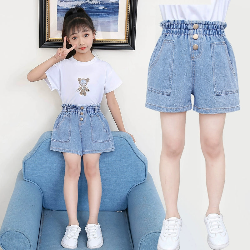 Denim Loose Children's Casual Shorts Thin Summer Wear