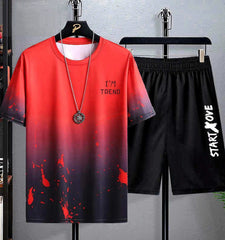 Trendy Men Quick-Dry Casual a Set of Short Sleeve T-Shirt