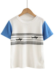 Boy's Short-Sleeved T-shirt Summer New Striped Children's Clothes Top