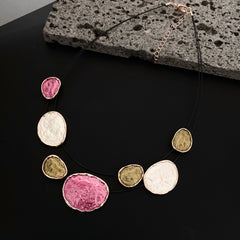 Colorful Irregular Round Necklace Handmade