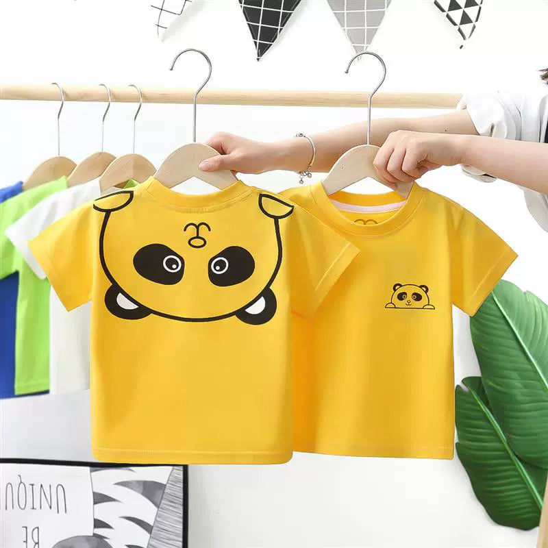 Children's Short-Sleeved Summer New Baby Cotton Boys and Girls Cotton T-shirt Clothes