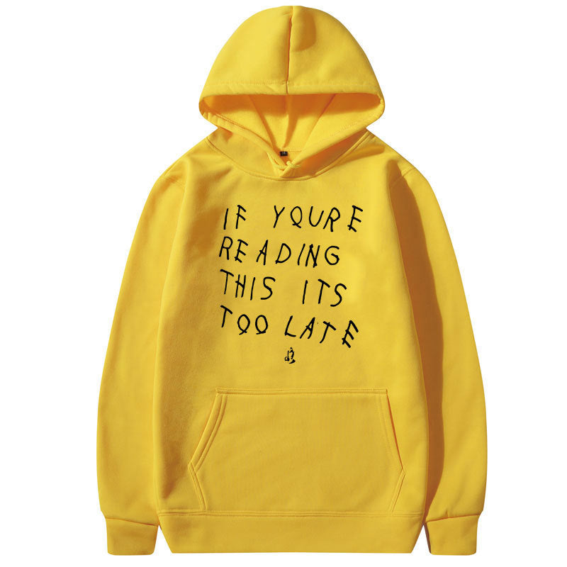 Letter Print Hoodie Men's  High Quality Hoodie