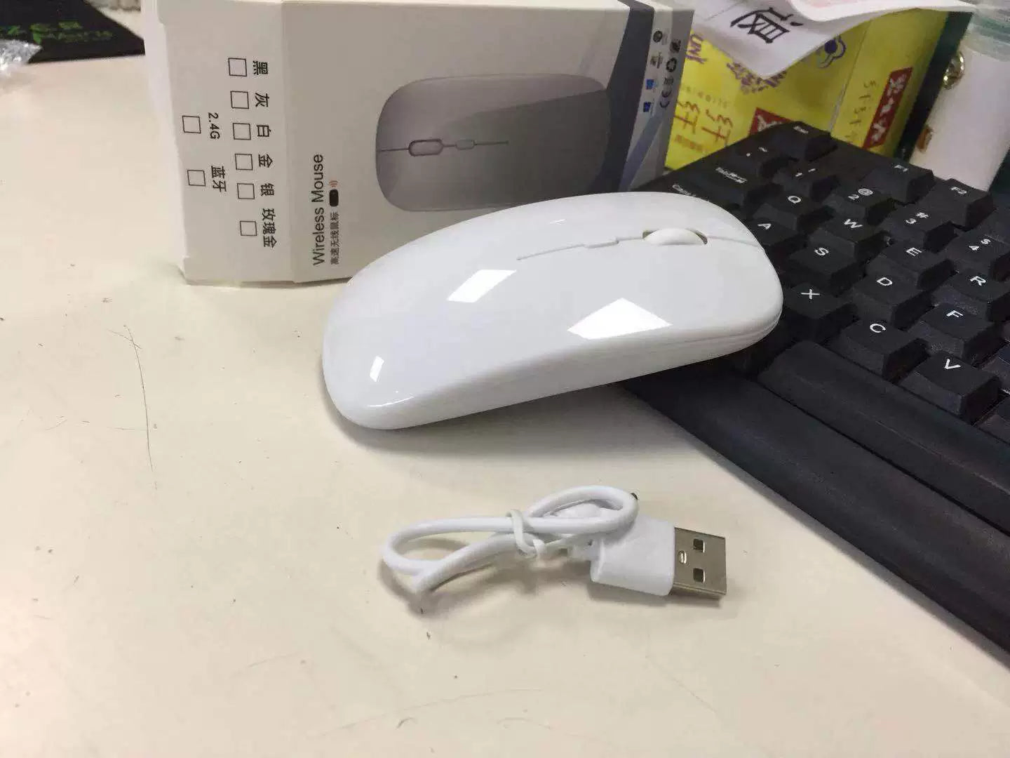 Wireless Charging Ultra-Thin Mouse Mute Cute Portable Computer Office Desktop Creative for Huawei Lenovo ASUS