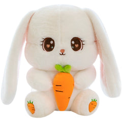 Authentic Holding Radish Rabbit Doll Plush Toys Long Ears Rabbit Doll