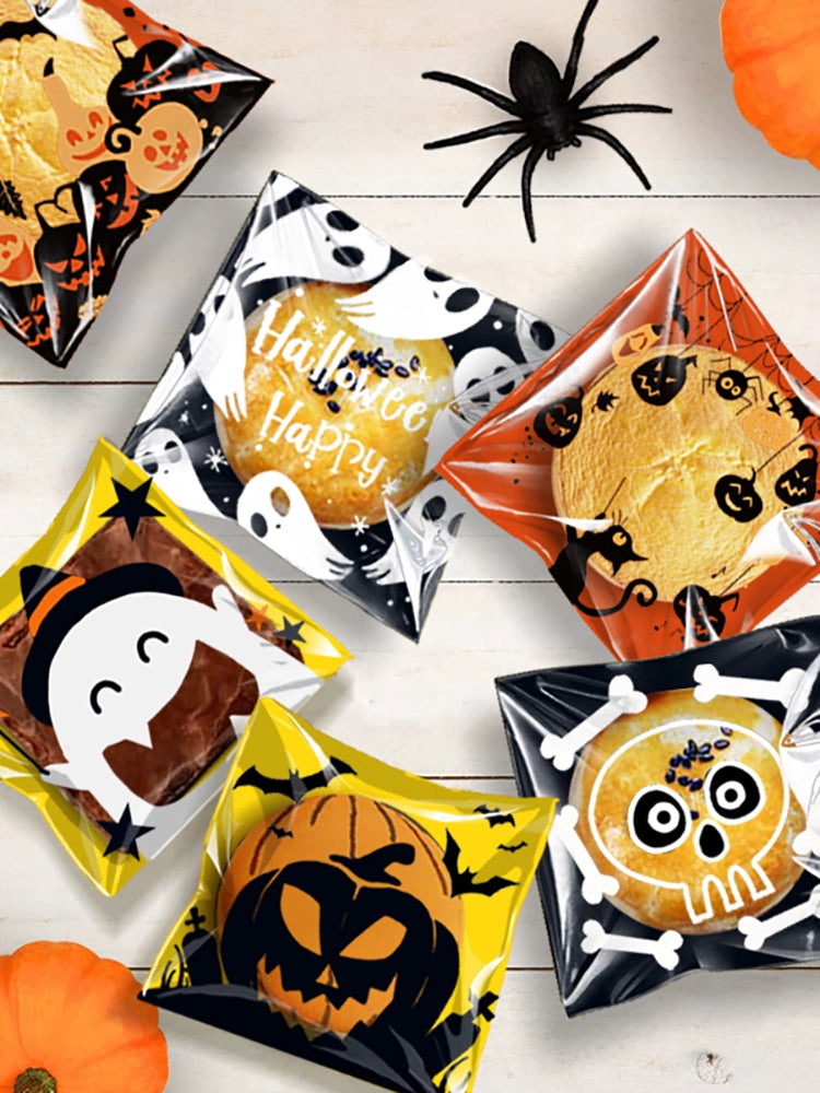 Halloween Cookies Bag Pumpkin Ghost Castle Food Dessert DIY Paper Box Candy Bag Creative Packaging