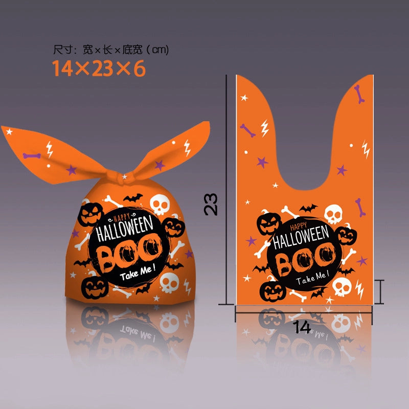 Halloween Cookies Bag Pumpkin Ghost Castle Food Dessert DIY Paper Box Candy Bag Creative Packaging