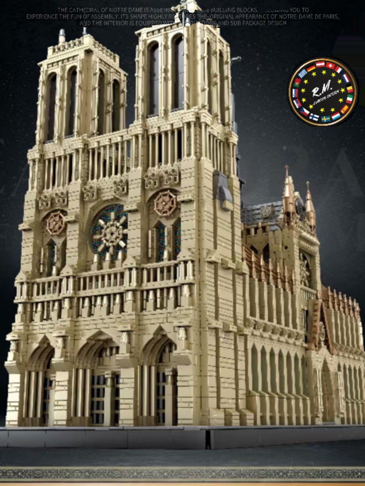 Dame De Paris Gothic Building Super Large Particle Assembled Educational Building Blocks Toy Model