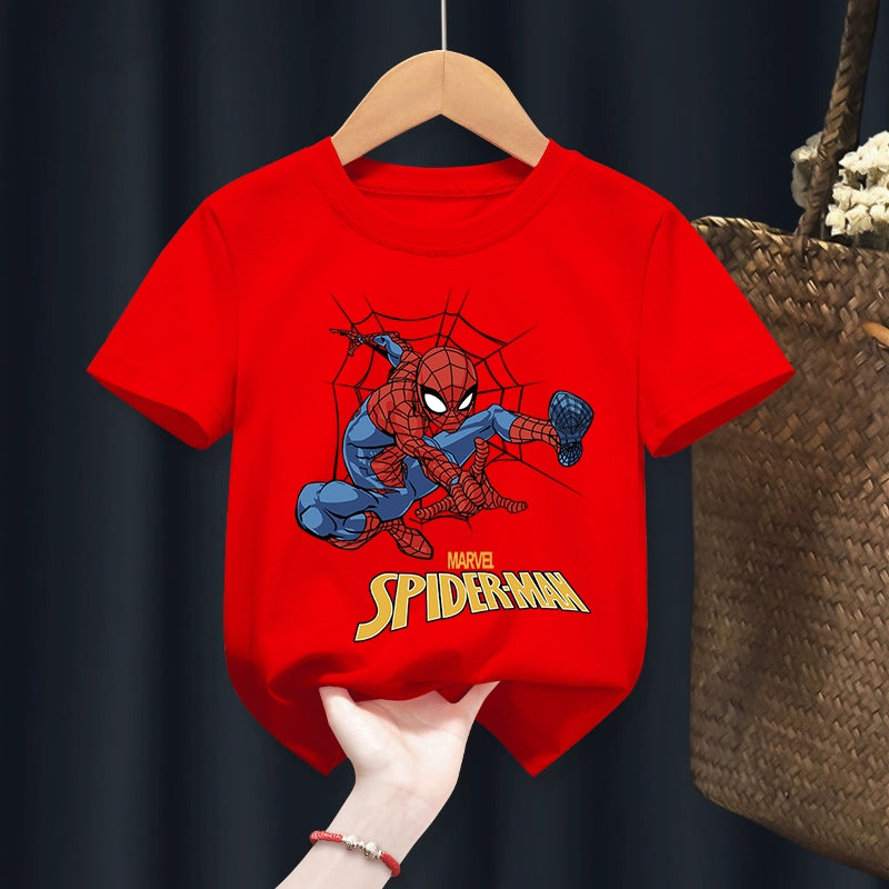 Spider-Man Crew Neck Loose Boy Baby Short Sleeve T-shirt