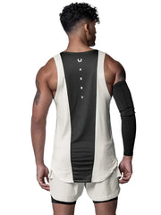 Sports Vest Men's Youth Fashion Color Matching Print Quick-Drying Vest Running Training Workout Clothes
