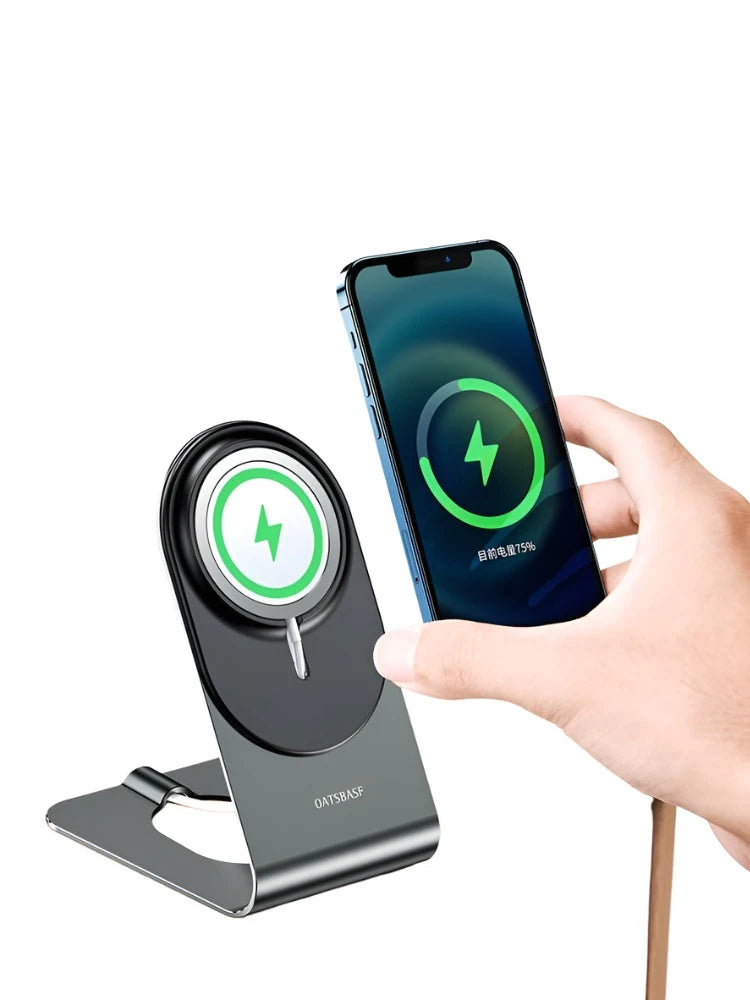 Mobile Phone Magnetic Wireless Charger Fast Charging Base Fixed Magesafe Desktop Stand