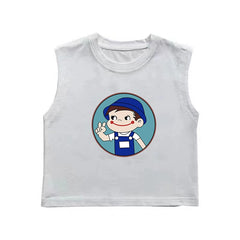 Children's Vest T-shirt Summer Boys and Girls Baby Sports Korean Style New Sleeveless Waistcoat Top Clothes