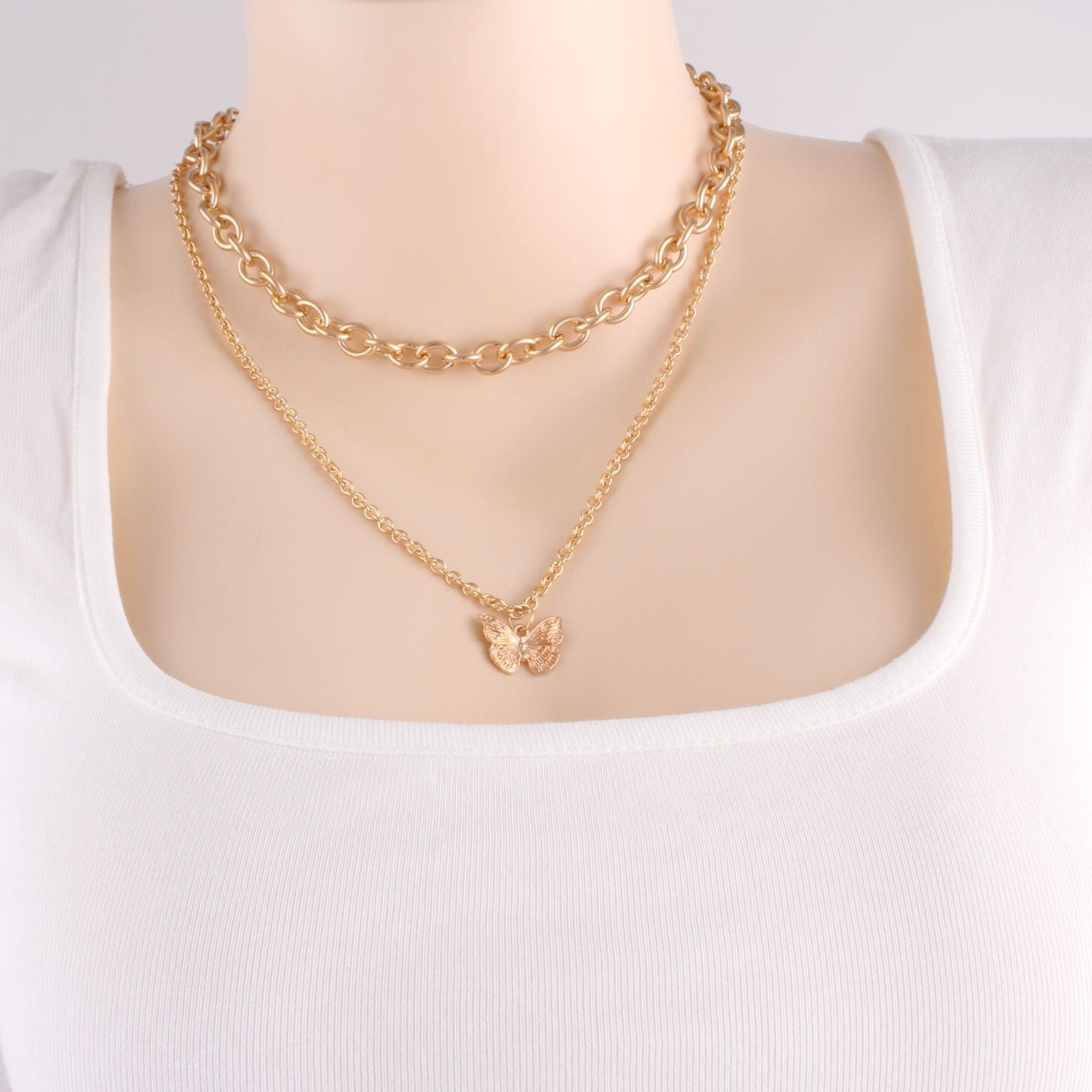 Double-layer Twin Necklace