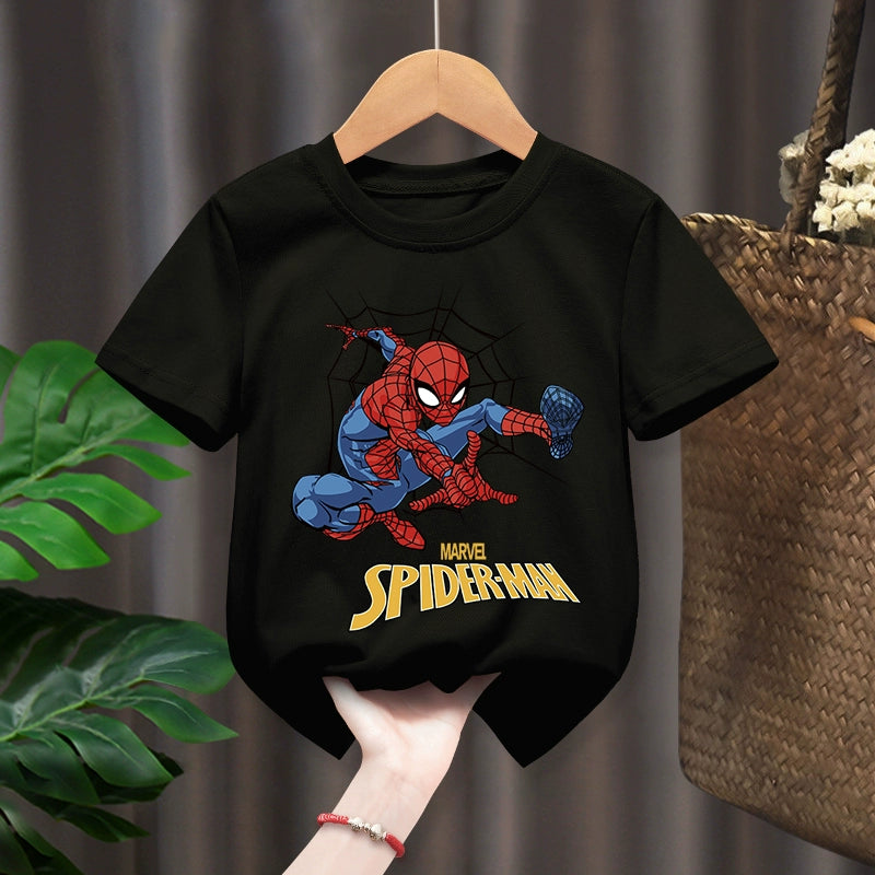 Spider-Man Crew Neck Loose Boy Baby Short Sleeve T-shirt