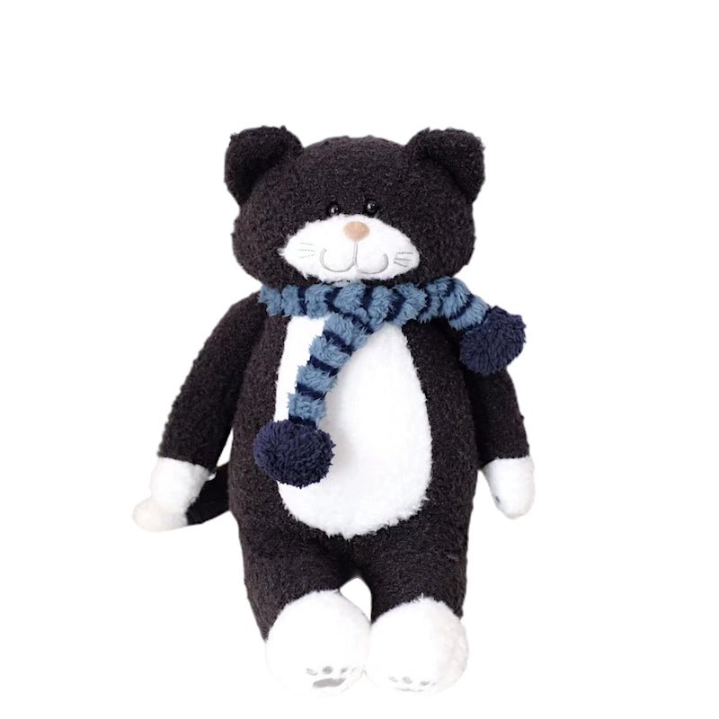 Small Black Cat Plush Toys Super Soft Scarf Cat Doll Doll Ins Children's Room Decorative Gift Muppet