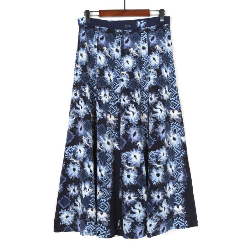 Women's Fashion Mid Length Long Length Western Style Slimming Skirt