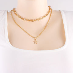 Double-layer Twin Necklace