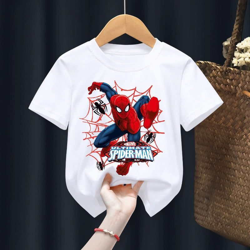 Spider-Man Crew Neck Loose Boy Baby Short Sleeve T-shirt