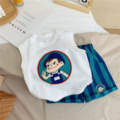 Children's Vest T-shirt Summer Boys and Girls Baby Sports Korean Style New Sleeveless Waistcoat Top Clothes