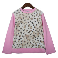 Long-Sleeved Fleece round Neck Pullover Comfortable Top Children's Clothing